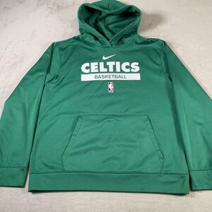 Boston Celtics Hoodie Boys XL NBA Basketball Nike Dri Fit Sweatshirt Pullover
